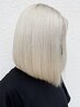 【ホワイトカラー/ブロンドヘアー】ケアブリーチ(3回)+ケアカラー+TR ￥27500