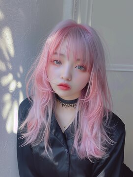 レヴ 草加店(LEV.) イメチェンホワイトブロンド美髪ワイドバング外ハネボブ