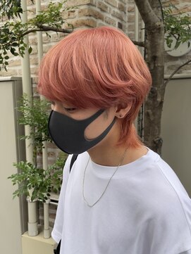 キートスバイガーランド (Kiitos by Garland) ウルフヘアメンズハイトーンカラーピンクカラーピンクベージュ