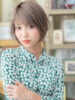 カバーヘア ブリス 川口(COVER HAIR bliss)&nbsp;外国人風シルキーベージュ前下がりミニボブh4川口20代30代40代