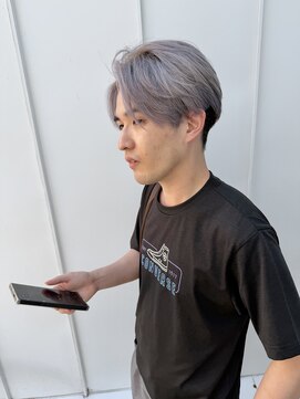ニコ ヘアデザイン(nico hair design) シルバーホワイト+メンズショート