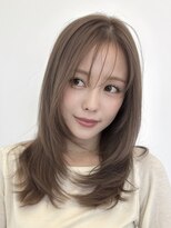 ルージュシー 堀江(RU10C)&nbsp;レイヤーカット/ブリーチなしダブルカラー/ベージュ【AI未使用】