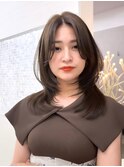 前髪/顔まわり小顔/大人レイヤー/レイヤーカット/丸顔/面長/銀座