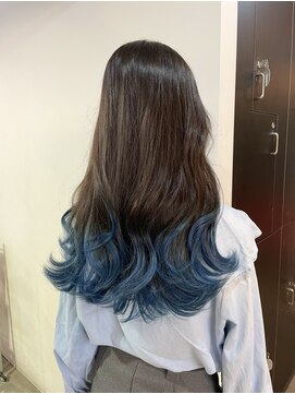 サクラ オモテサンドウ(SAKURA) 初めてのダブルカラーにオススメ！ブルーグラデーションカラー