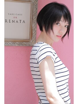 テイクケアオアレナータ(TAKE CARE OR RENATA) 【レナータ】短めバングに浮遊感のある小顔愛されショートボブ