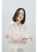 センターパート モードなスリークボブ