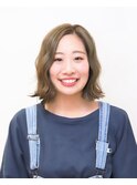 オリーブベージュ×波ウェーブ