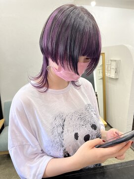 アンリ(Anli) 【Anli】ウルフカット×黒紫