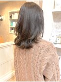 福山市美容室Caary 人気イルミナカラー春オリーブグレージュ
