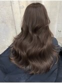 韓国ヘアハッシュカットレイヤーカットグレージュブリーチ無し
