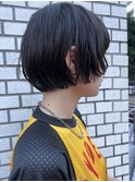 前上がりボブパーマ