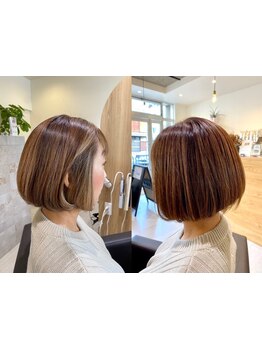 一人一人の骨格やお顔立ち、雰囲気に合わせたデザインカットをご提案◎どこからみても綺麗シルエットに◎