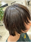 ショートボブ×顔周りレイヤー
