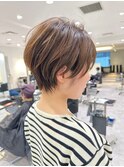 30代40代50代絶壁解消前髪あり小顔前下がりショートボブ【NAYU】