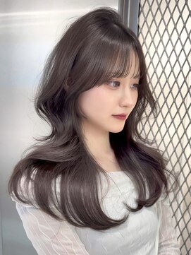 ロンドウル 熊本(Lond ulu) ウェーブミディアムメルティカラー×ブリーチなし韓国【熊本】