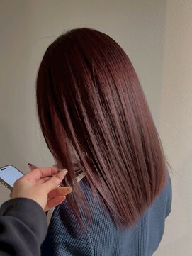 艶髪/チョコレートブラウン/切りっぱなしロング