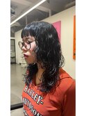 オン眉×ザクザクレイヤーパーマ