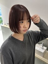 キオク(KIOX)&nbsp;ピンクブラウン レイヤーまるボブ