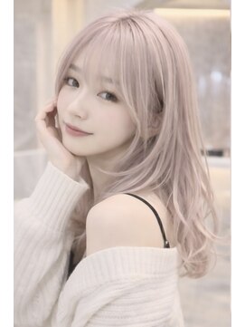 ソレイユトウキョウシブヤ(SOLEIL TOKYO shibuya) ロングレイヤー韓国ハイトーンピンクベージュ