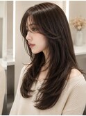 ナチュラルレイヤーカット/流れる顔周りレイヤー/髪質改善