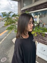 アズグロウ エクラ(AS GROW 'eclat) 暗めカラーシンプルミディボブ