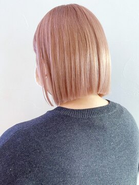 アイティーバイアルバム 八王子店(IT by ALBUM) ピンクベージュボブ_ラベンダーカラーくびれミディ_ba320082