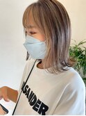 【立体感】フェイスフレーミング/ハイライト/グレージュ