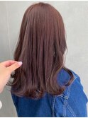 〇ブリーチなし ピンクラベンダー くびれヘア