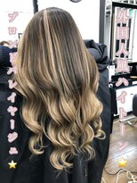 ベルグローアルファ(BELLE GROW ALPHA)&nbsp;ブロンドバレイヤージュエクステロングヘア☆