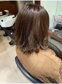 【トレンドヘアー】外はねボブ　×　ブラウン系カラー