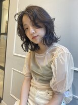 斜めバング/グレージュカラー/シルキーベージュ/ボブパーマ銀座