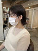 オリーブブラウン×切りっぱなしボブ