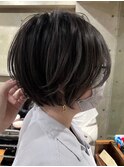 ハイライトカラーミルクティーベージュケアブリーチダブルカラー