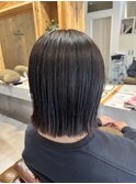 大人美人/外ハネボブ/春カラー/くびれミディアム/20代30代