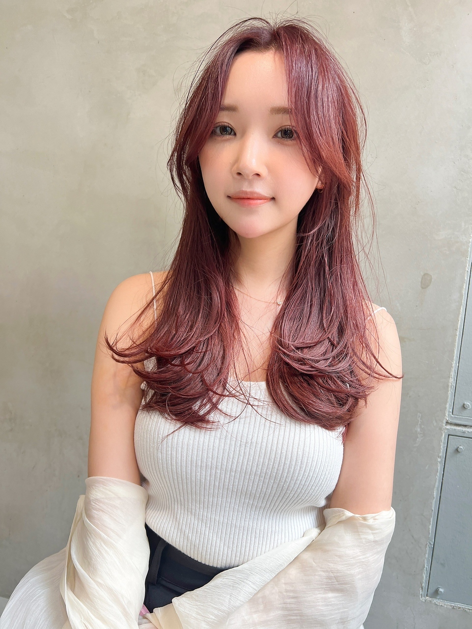 Aimee 町田　レイヤーstyle×ワインレッド
