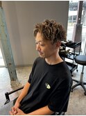 ツイスパ　ハイライト　波巻き　シャドウパーマ