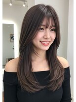 グルグル 下総中山店(GULGUL)&nbsp;ロング/顔周り/ブリーチなしカラー/前髪/下総中山
