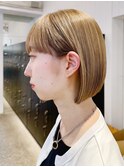 ミディアムボブショートワイドバング美髪_ba520121