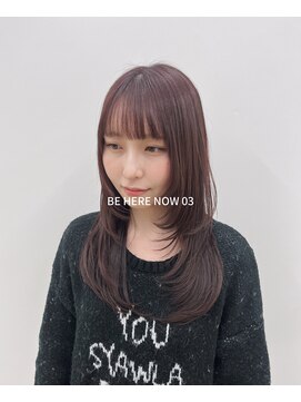 ビーヒアナウ N゜03 金沢駅西店(BE HERE NOW) 【韓国ヘア/レイヤーカット/ラベンダーブラウン】