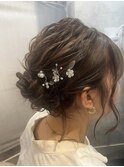 結婚式に☆編み込みルーズアレンジ