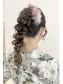 とうかさん　浴衣ヘアアレンジ　浴衣着付け　ヘアメイク