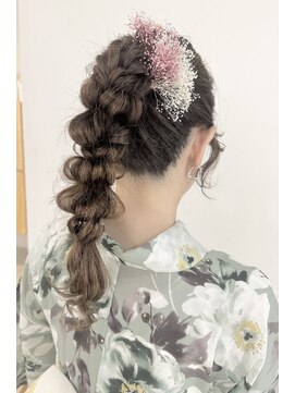 とうかさん 浴衣ヘアアレンジ 浴衣着付け ヘアメイク