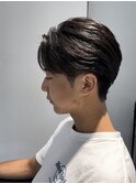 ニュアンスパーマダウンパーマ黒髪韓国マッシュツーブロック