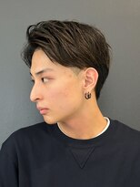 センターパートニュアンスパーマ韓国カルマパーマコンマヘア