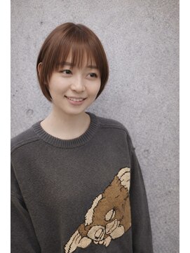 テラ(terra) 丸みショート × ベージュブラウン|20代30代40代