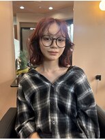 ジーナ 赤羽(XENA)&nbsp;顔型別ヘアスタイル特集　ワインレッド