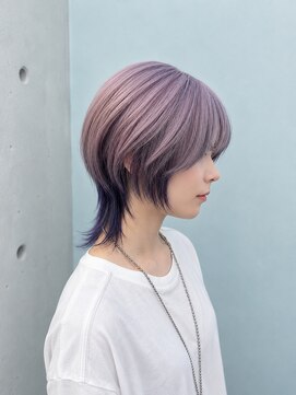 グラッジ 池袋(GLADGE) デザインカラー/ホワイトラベンダー/ウルフ/ハッシュカット