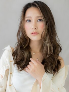 カバーヘア ブリス 志木南口駅前店(COVER HAIR bliss) 地毛ハイライトフェイスフレーミングフェミニンロング20代30代W
