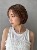 【工藤武士】丸みショートボブ×ベージュカラー【門前仲町】