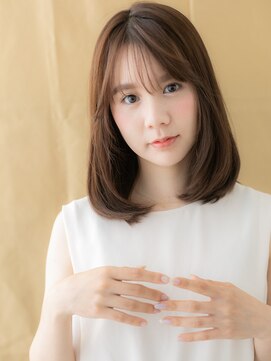 カバーヘア ブリス 上尾西口店(COVER HAIR bliss) ミルクベージュブリーチなし艶髪ミディアムレイヤー20代30代W